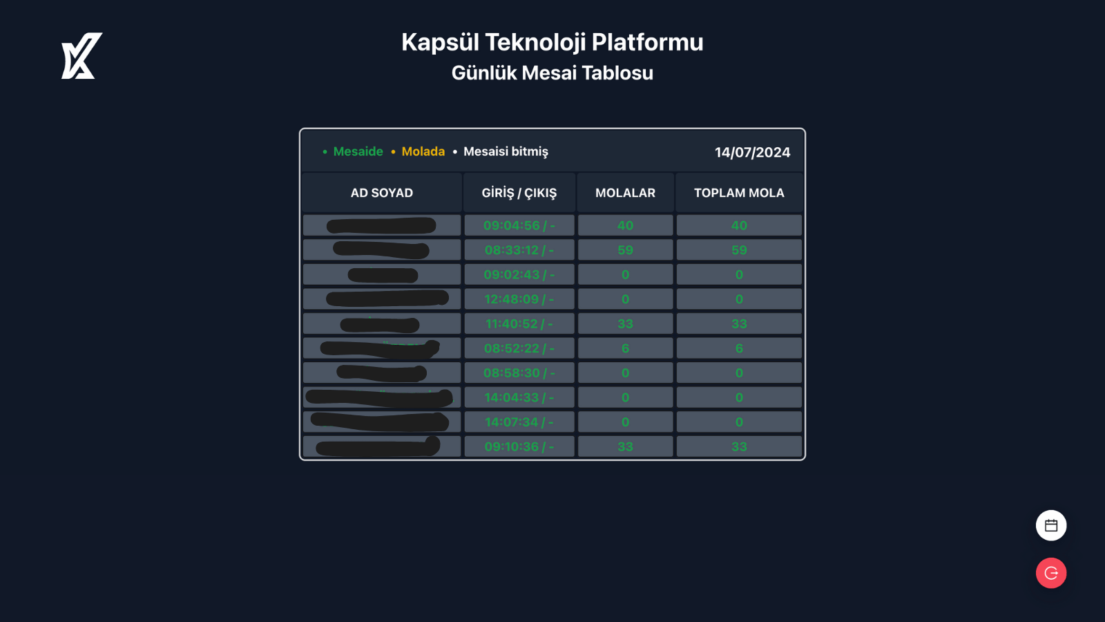 Kapsul Overtime Tracking System image